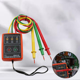 Maxbell Three Phase Indicator Cables Tracker LED Indicator Three Phase Sequence Meter