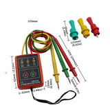 Maxbell Three Phase Indicator Cables Tracker LED Indicator Three Phase Sequence Meter