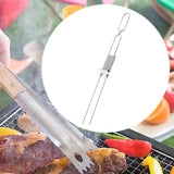 Maxbell Grilling Skewers Roasting Sticks Metal Grill Skewers for Hot Dogs Sausages 2 Prong