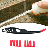 Maxbell Glass Glue Angle Scraper Portable Caulk Remover for Floor Window Corner with bag