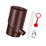 Maxbell Rain Water Collection System Downspout Diverter for Gardening Landscape Yard 10cm Brown