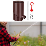 Maxbell Rain Water Collection System Downspout Diverter for Gardening Landscape Yard 10cm Brown
