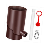 Maxbell Rain Water Collection System Downspout Diverter for Gardening Landscape Yard 8cm Brown
