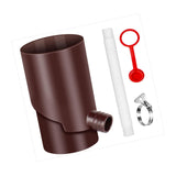 Maxbell Rain Water Collection System Downspout Diverter for Gardening Landscape Yard 8cm Brown