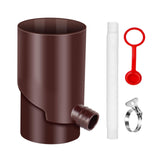 Maxbell Rain Water Collection System Downspout Diverter for Gardening Landscape Yard 8cm Brown