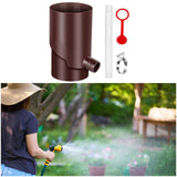 Maxbell Rain Water Collection System Downspout Diverter for Gardening Landscape Yard 8cm Brown