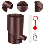 Maxbell Rain Water Collection System Downspout Diverter for Gardening Landscape Yard 8cm Brown