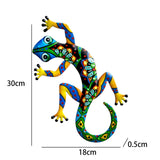 Maxbell Gecko Figurine Bedroom Creative Colorful Modern Outdoor Gecko Wall Sculpture green