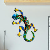 Maxbell Gecko Figurine Bedroom Creative Colorful Modern Outdoor Gecko Wall Sculpture green