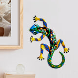 Maxbell Gecko Figurine Bedroom Creative Colorful Modern Outdoor Gecko Wall Sculpture green