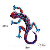 Maxbell Gecko Figurine Bedroom Creative Colorful Modern Outdoor Gecko Wall Sculpture red
