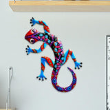 Maxbell Gecko Figurine Bedroom Creative Colorful Modern Outdoor Gecko Wall Sculpture red