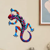Maxbell Gecko Figurine Bedroom Creative Colorful Modern Outdoor Gecko Wall Sculpture red