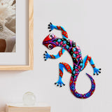 Maxbell Gecko Figurine Bedroom Creative Colorful Modern Outdoor Gecko Wall Sculpture red
