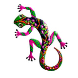 Maxbell Gecko Figurine Bedroom Creative Colorful Modern Outdoor Gecko Wall Sculpture pink