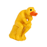 Maxbell Miniature Garden Figurine Resin Sculpture Desk Bookshelf Thinker Duck Statue