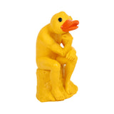 Maxbell Miniature Garden Figurine Resin Sculpture Desk Bookshelf Thinker Duck Statue