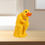 Maxbell Miniature Garden Figurine Resin Sculpture Desk Bookshelf Thinker Duck Statue