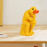 Maxbell Miniature Garden Figurine Resin Sculpture Desk Bookshelf Thinker Duck Statue