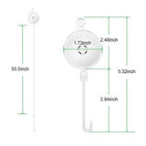 Maxbell Yoyo Plant Support Hanger Hook Retractable Grow Hanger for Ivy Indoor Garden White