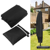 Maxbell Patio Umbrella Parasol Cover Black with Inner Silver Coating Layer Dustproof 190x30x50cm