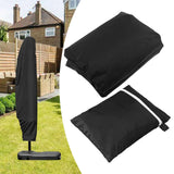 Maxbell Patio Umbrella Parasol Cover Black with Inner Silver Coating Layer Dustproof 240x57x57cm