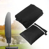 Maxbell Patio Umbrella Parasol Cover Black with Inner Silver Coating Layer Dustproof 240x57x57cm