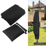 Maxbell Patio Umbrella Parasol Cover Black with Inner Silver Coating Layer Dustproof 240x57x57cm