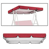 Maxbell Replacement Swing Canopy Outdoor Porch Swing Canopy Cover for Patio Poolside Red
