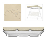 Maxbell Replacement Swing Canopy Outdoor Porch Swing Canopy Cover for Patio Poolside Beige