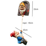 Maxbell Climbing Garden Gnome Figurines Cute Friends Gift for Tabletop Outdoor Porch