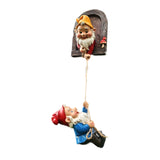 Maxbell Climbing Garden Gnome Figurines Cute Friends Gift for Tabletop Outdoor Porch