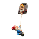 Maxbell Climbing Garden Gnome Figurines Cute Friends Gift for Tabletop Outdoor Porch