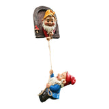 Maxbell Climbing Garden Gnome Figurines Cute Friends Gift for Tabletop Outdoor Porch