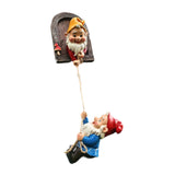 Maxbell Climbing Garden Gnome Figurines Cute Friends Gift for Tabletop Outdoor Porch
