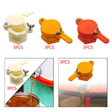 Maxbell 3 Pieces Honey Gate Valves Sturdy Beekeeping Tool for Garden Beekeepers Farm White