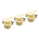 Maxbell 3 Pieces Honey Gate Valves Sturdy Beekeeping Tool for Garden Beekeepers Farm White