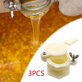 Maxbell 3 Pieces Honey Gate Valves Sturdy Beekeeping Tool for Garden Beekeepers Farm White