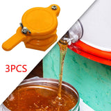 Maxbell 3 Pieces Honey Gate Valves Sturdy Beekeeping Tool for Garden Beekeepers Farm Yellow