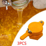 Maxbell 3 Pieces Honey Gate Valves Sturdy Beekeeping Tool for Garden Beekeepers Farm Yellow