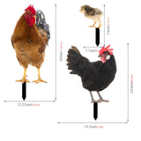 Maxbell 3x Chicken Statue Stakes Lifelike Chicken Statue for Home Backyard Farmhouse