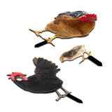 Maxbell 3x Chicken Statue Stakes Lifelike Chicken Statue for Home Backyard Farmhouse