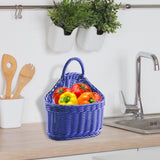 Maxbell Hanging Wall Fruit Vegetable Basket Organizer for Magazines Fruits Farmhouse violet
