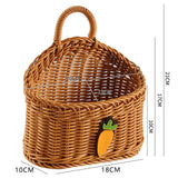 Maxbell Hanging Wall Fruit Vegetable Basket Organizer for Magazines Fruits Farmhouse brown