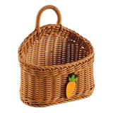 Maxbell Hanging Wall Fruit Vegetable Basket Organizer for Magazines Fruits Farmhouse brown