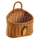 Maxbell Hanging Wall Fruit Vegetable Basket Organizer for Magazines Fruits Farmhouse brown