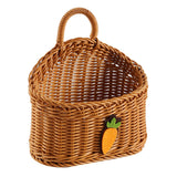 Maxbell Hanging Wall Fruit Vegetable Basket Organizer for Magazines Fruits Farmhouse brown