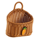 Maxbell Hanging Wall Fruit Vegetable Basket Organizer for Magazines Fruits Farmhouse brown