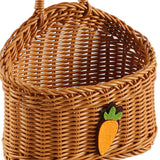 Maxbell Hanging Wall Fruit Vegetable Basket Organizer for Magazines Fruits Farmhouse brown