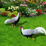 Maxbell 2Pcs Chicken Animal Statue Stakes for Porch Patio Home Outdoor Chicken Decor